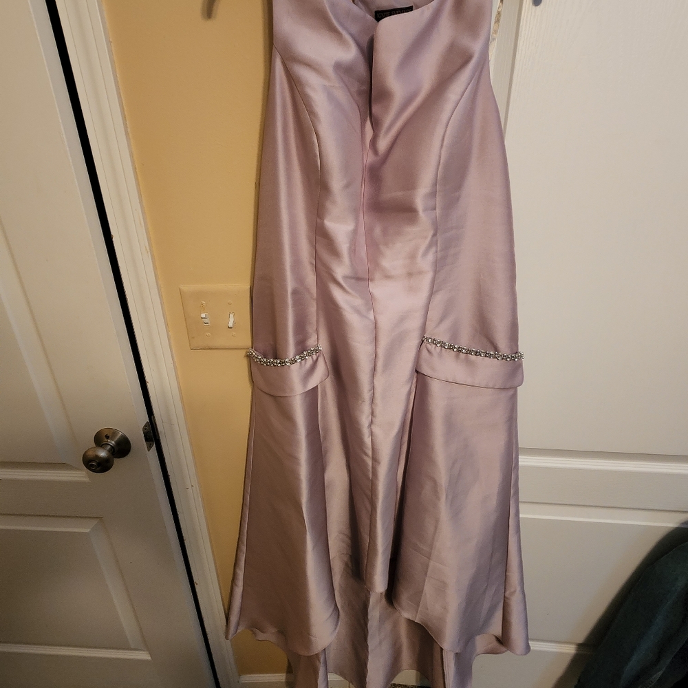 Formal dress Dillard Ignite Evening high low rhinestone trim